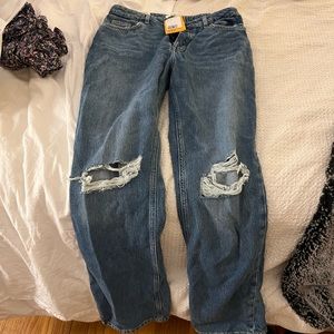 H&M Mom Jeans, wide leg, true denim